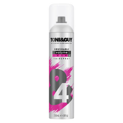 TONI&GUY lak na vlasy silně tužící pro objem, 250 ml