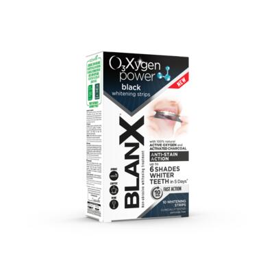 BlanX O3X Whitening Black Strips, 10 ks